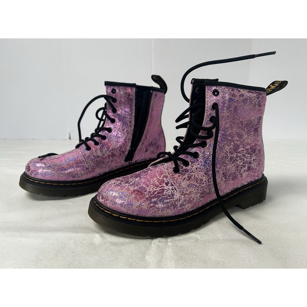 NWOB DR. MARTENS AIR WAIR WOMEN'S 1460 METALLIC PINK BOOTS SZ. 5 BOUNCING SOLES